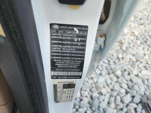 2012 LAND ROVER RANGE ROVE - SALMF1D44CA382804