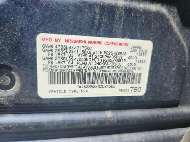 2016 MITSUBISHI OUTLANDER JA4AZ3A32GZ024563