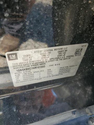 2017 CHEVROLET TAHOE K150 1GNSKBKC7HR181683