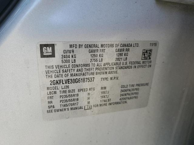 2016 GMC TERRAIN DENALI 2GKFLVE30G6187537