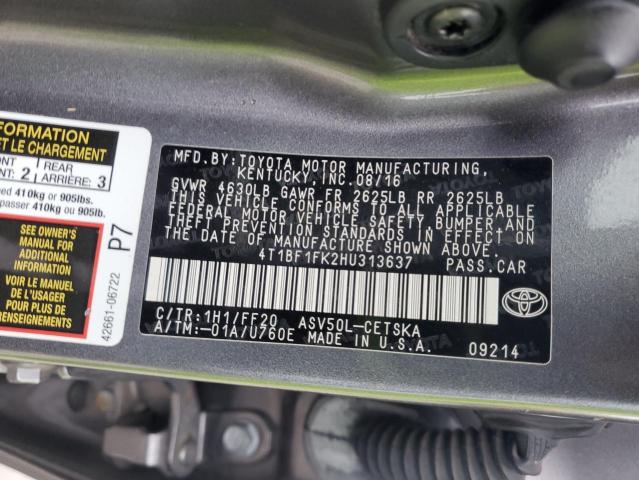 2017 TOYOTA CAMRY LE 4T1BF1FK2HU313637
