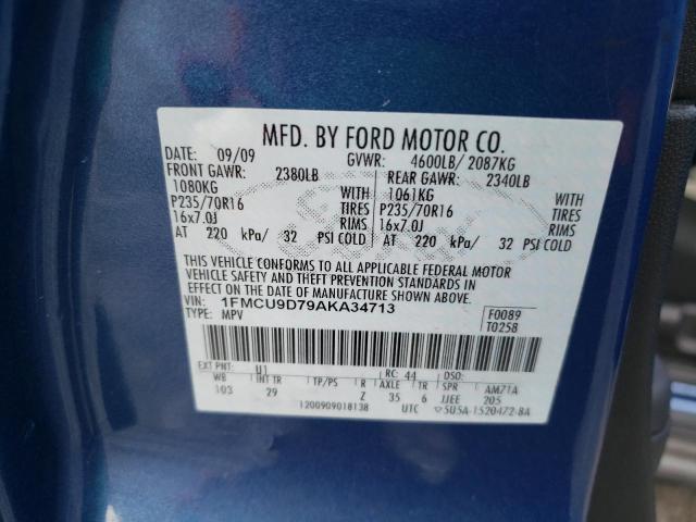 2010 FORD ESCAPE XLT - 1FMCU9D79AKA34713