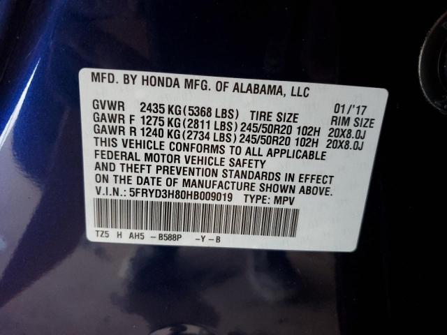 2017 ACURA MDX ADVANC 5FRYD3H80HB009019