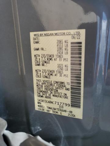 2022 NISSAN ROGUE SL 5N1BT3CA8NC717799