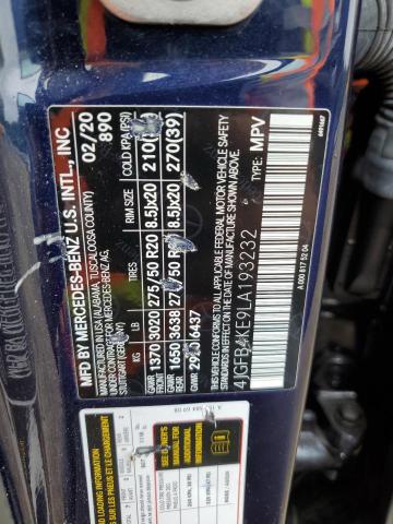 2020 MERCEDES-BENZ GLE 350 4M 4JGFB4KE9LA193232