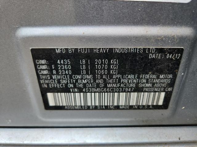 2012 SUBARU LEGACY 2.5I PREMIUM - 4S3BMBG66C3037947