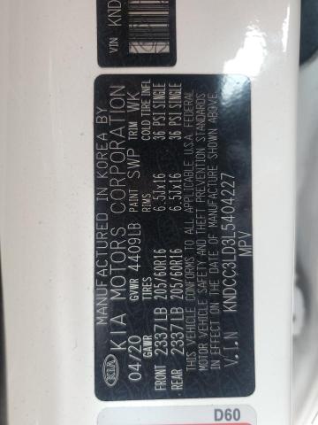 2020 KIA NIRO EX PR KNDCC3LD3L5404227