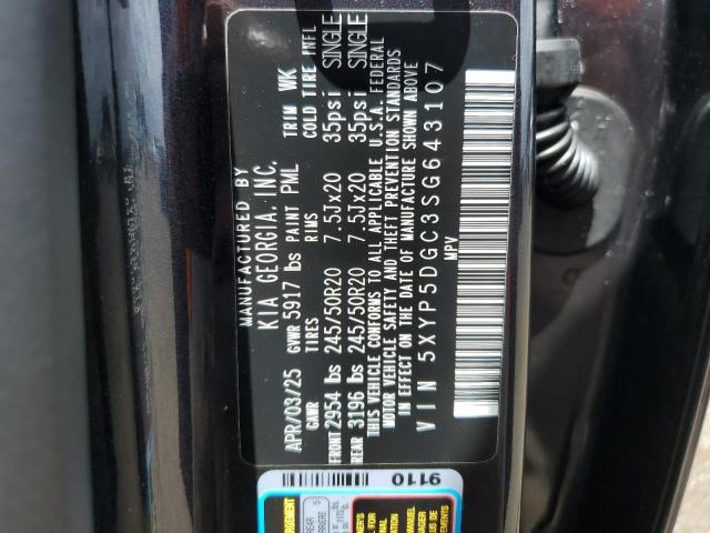 2025 KIA TELLURIDE 5XYP5DGC3SG643107