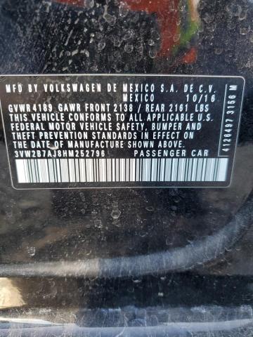 2017 VOLKSWAGEN JETTA S - 3VW2B7AJ8HM252796