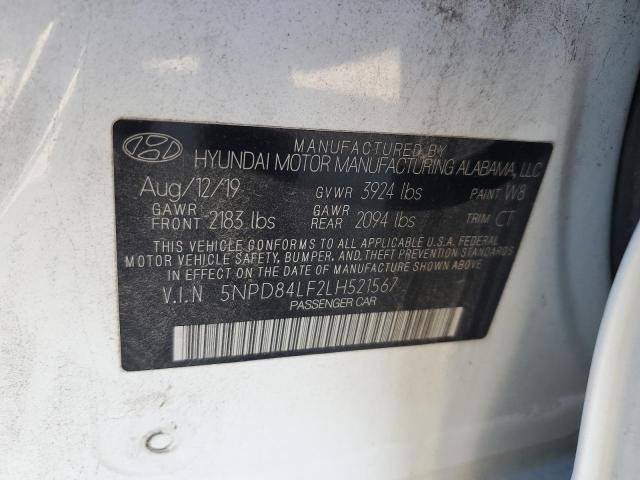 2020 HYUNDAI ELANTRA SE 5NPD84LF2LH521567