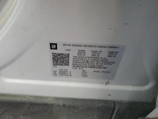 2021 CHEVROLET EQUINOX LT 2GNAXUEV8M6126736