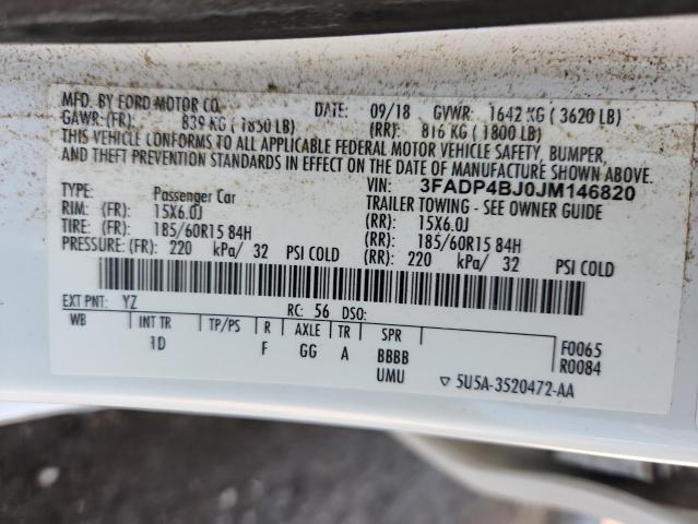 2018 FORD FIESTA SE - 3FADP4BJ0JM146820