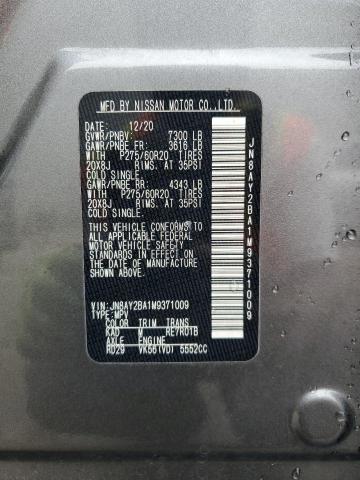 2021 NISSAN ARMADA SL JN8AY2BA1M9371009