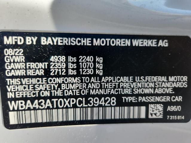 2023 BMW 430XI WBA43AT0XPCL39428
