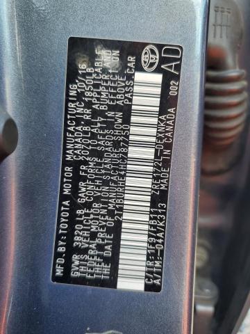 2017 TOYOTA COROLLA L 2T1BURHE4HC787750
