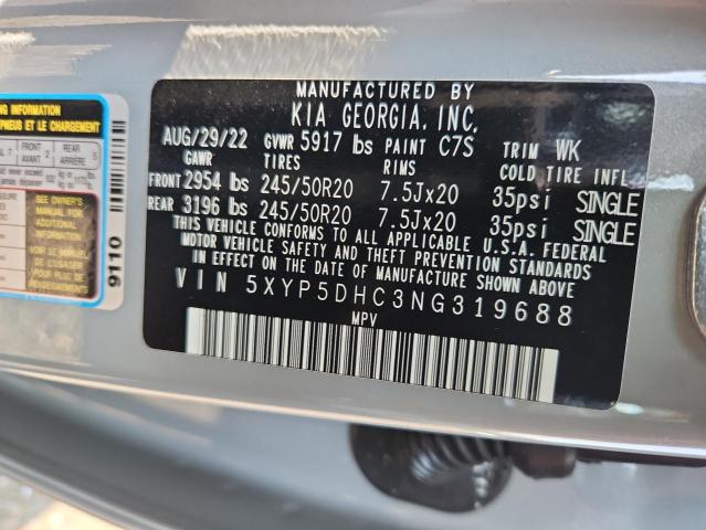 2022 KIA TELLURIDE 5XYP5DHC3NG319688