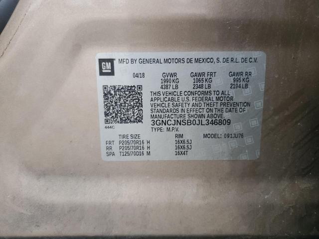 2018 CHEVROLET TRAX LS - 3GNCJNSB0JL346809
