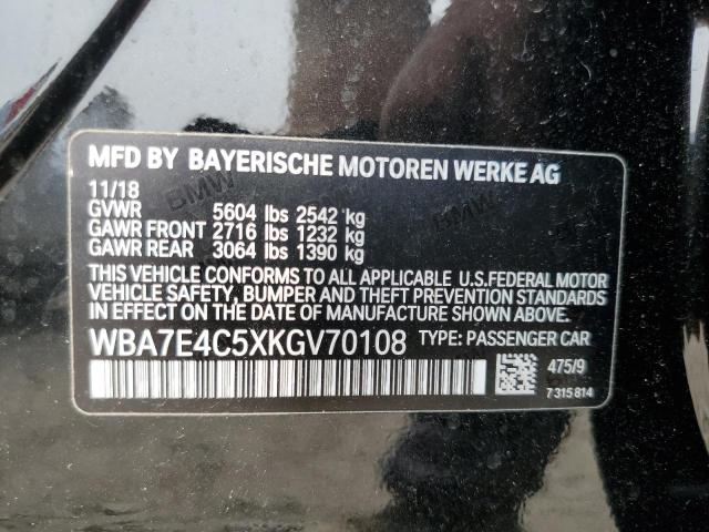 2019 BMW 740 XI - WBA7E4C5XKGV70108