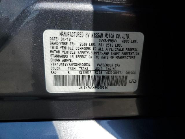 2016 INFINITI Q50 PREMIU - JN1EV7APXGM300534