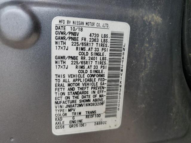 2019 NISSAN ROGUE S JN8AT2MV1KW383206