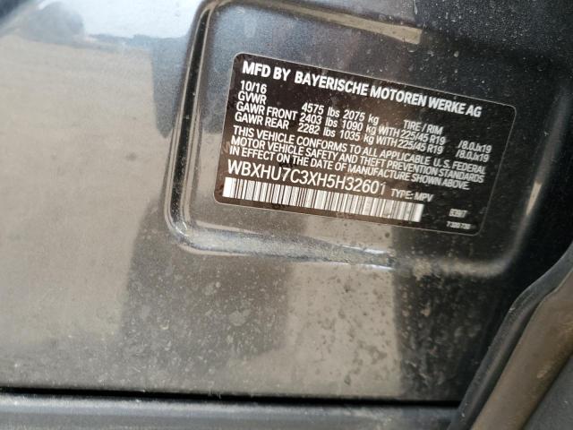 2017 BMW X1 SDRIVE2 WBXHU7C3XH5H32601