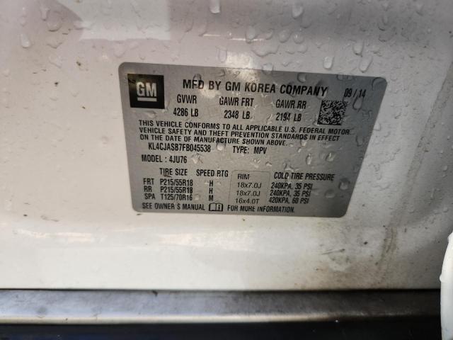 2015 BUICK ENCORE KL4CJASB7FB045538