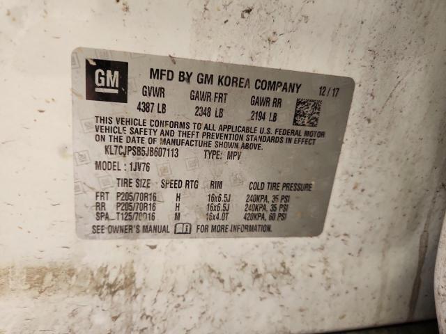 2018 CHEVROLET TRAX 1LT - KL7CJPSB5JB607113