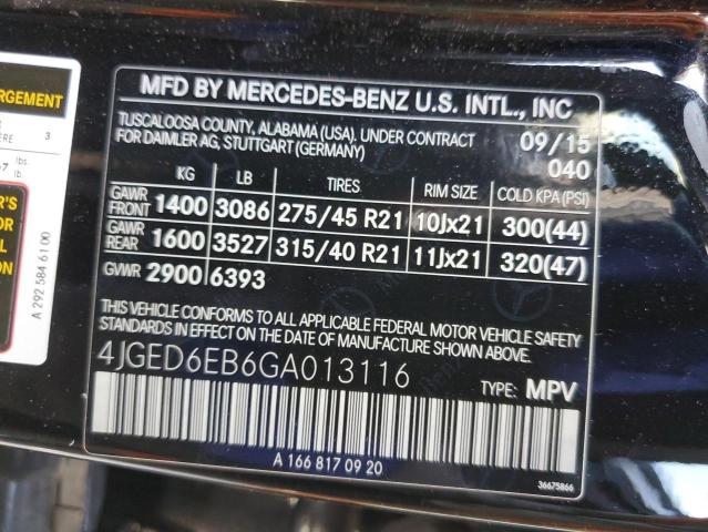 2016 MERCEDES-BENZ GLE COUPE 4JGED6EB6GA013116