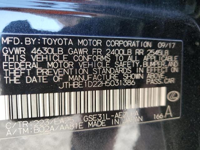 2017 LEXUS IS 350 JTHBE1D22H5031386
