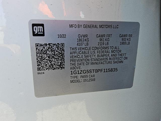 2023 CHEVROLET MALIBU RS - 1G1ZG5ST0PF115835