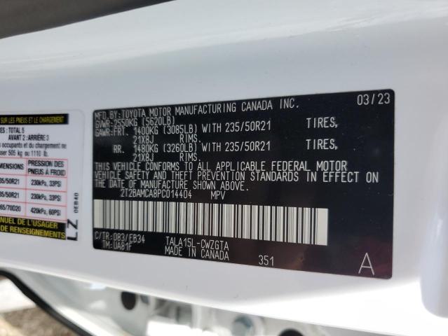 2023 LEXUS RX 350 BAS 2T2BAMCA8PC014404