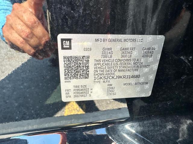 2019 GMC YUKON DENA 1GKS2CKJ9KR314680