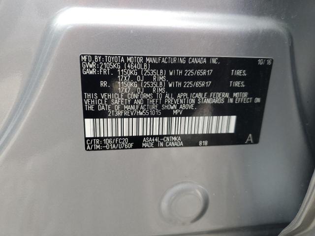 2017 TOYOTA RAV4 XLE - 2T3RFREV7HW551015