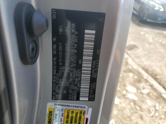2022 TOYOTA SIENNA XLE 5TDJRKEC3NS080875