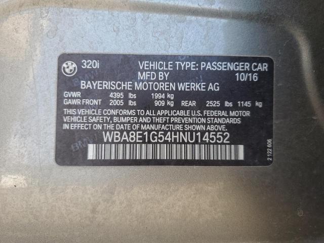 2017 BMW 320 I - WBA8E1G54HNU14552