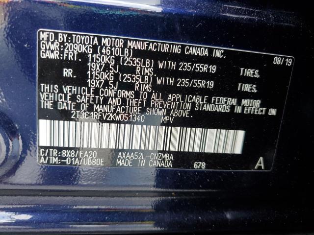 2019 TOYOTA RAV4 XLE P - 2T3C1RFV2KW051340