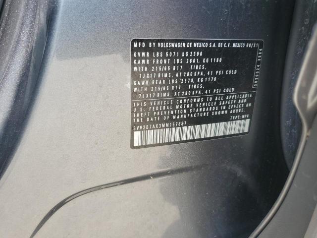 2021 VOLKSWAGEN TIGUAN SE - 3VV2B7AX3MM157887