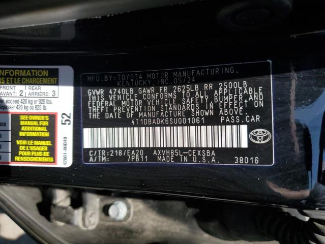 2025 TOYOTA CAMRY XSE 4T1DBADK6SU001061