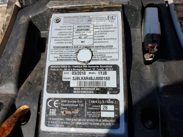 2018 CAN-AM OUTLANDER 450 3JBLKAR46JJ000168