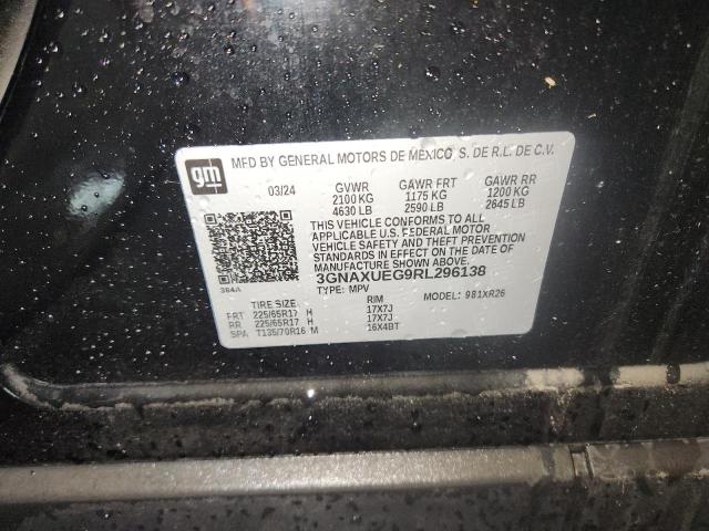 2024 CHEVROLET EQUINOX LT 3GNAXUEG9RL296138