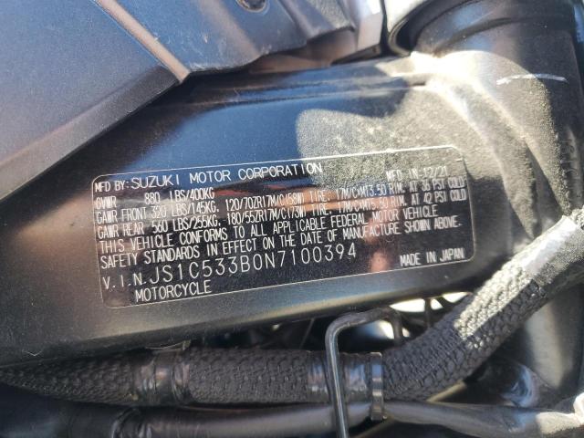 2022 SUZUKI GSX-S750 M JS1C533B0N7100394
