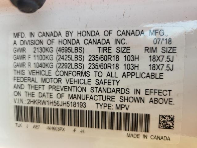 2018 HONDA CR-V EX 2HKRW1H56JH518193