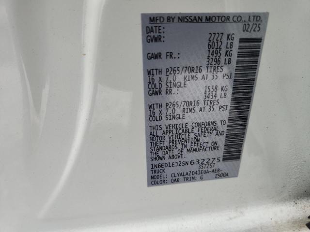 2025 NISSAN FRONTIER S - 1N6ED1EJ2SN632275