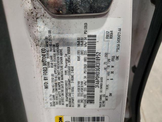 2016 FORD FUSION SE - 3FA6P0HD3GR318952