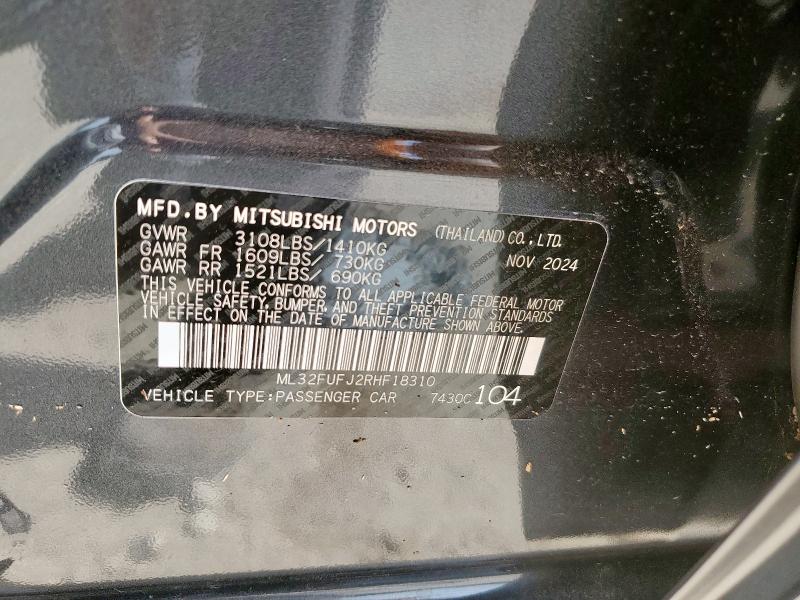 2024 MITSUBISHI MIRAGE G4 ES ML32FUFJ2RHF18310