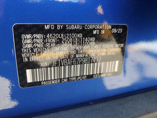 2023 SUBARU WRX PREMIUM JF1VBAF67P9817432