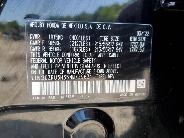 2022 HONDA HR-V LX 3CZRU5H35NM739631