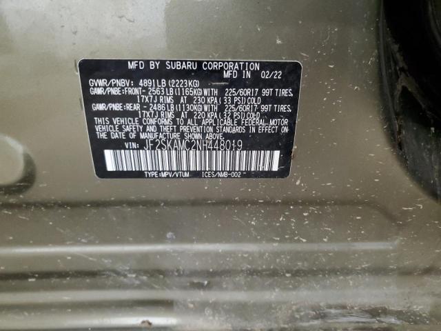 2022 SUBARU FORESTER W JF2SKAMC2NH448019