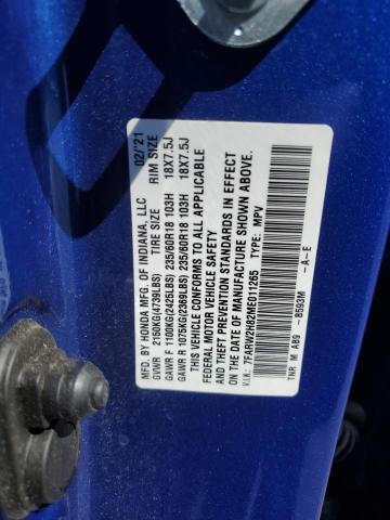2021 HONDA CR-V EXL 7FARW2H82ME011265