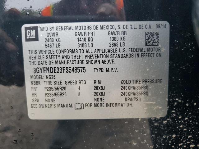 2015 CADILLAC SRX PREMIU 3GYFNDE33FS548575